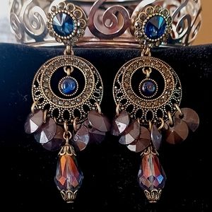 Art Deco Style Costume Jewelry Fancy Earrings